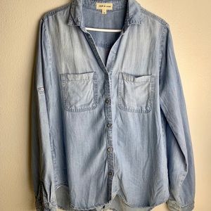 Anthropologie Cloth & Stone Denim Buttondown